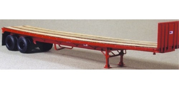 HO 1:87 Lonestar Models # 5017 Trailmobile 40' Flat Bed KIT - Strick Leasing - Red