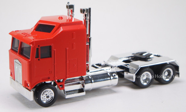 HO 1:87 Promotex # 35260 Kenworth K-100 1 Bar Grill X-Long Chrome Chassis Red