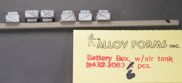 HO 1:87 Alloy Forms # 3083 Battery Box w/Air Tank (6 pieces)