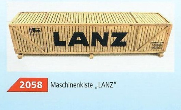 HO 1:87 Loewes Model # 2058 Crated Machinery Truck/Train Car Cargo Load - LANZ