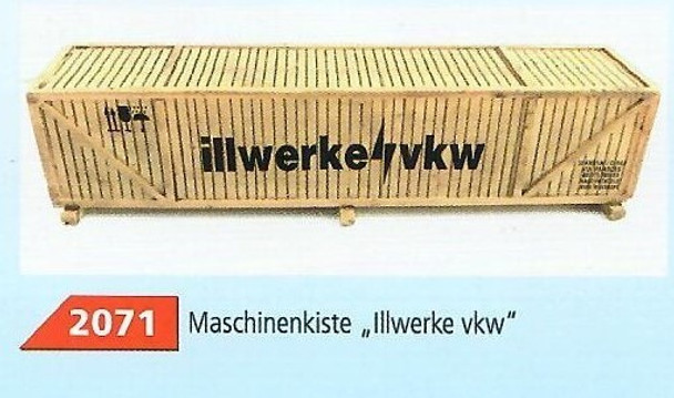 HO 1:87 Loewes Model # 2071 Crated Machinery Truck/Train Car Cargo Load - Illwerke vkw