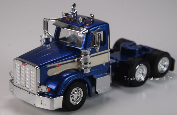 HO 1:87 TSH # 515 Peterbilt 367 Tandem Axle Tractor - Heavy Haul - Blue/Ivory