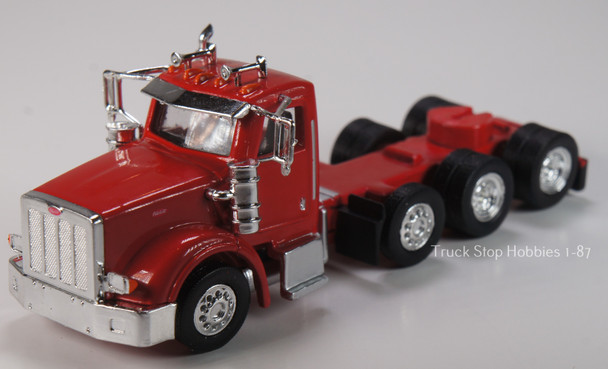 HO 1:87 TSH # 521 Peterbilt 367 Tri-Axle Tractor - Heavy Haul - Viper Red