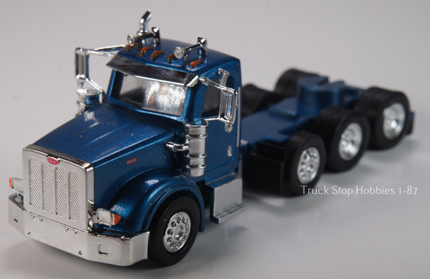 HO 1:87 TSH # 522 Peterbilt 367 Tri-Axle Tractor - Heavy Haul - Metallic Blue