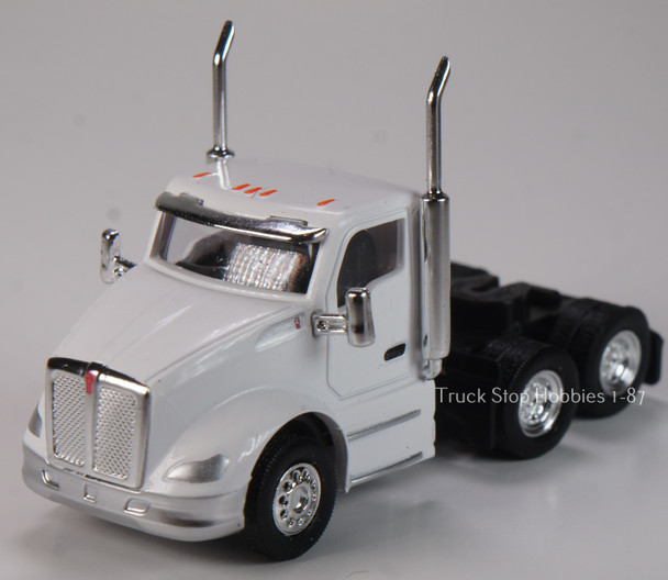 HO 1:87 TSH # 683 Kenworth T-680 Day Cab Tandem Axle Tractor - White