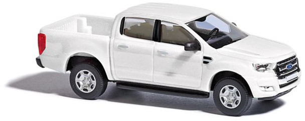 HO 1:87 Busch # 52802 - 2016 Ford Ranger Crew Cab Pickup Truck - White