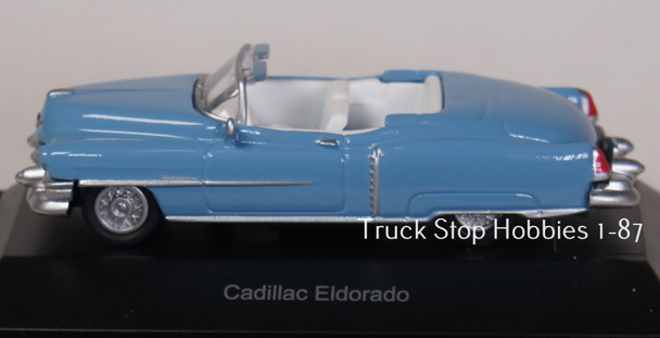 HO 1:87 Schuco # 7601 - 1953 Cadillac Eldorado Convertible Top Down - Baby Blue
