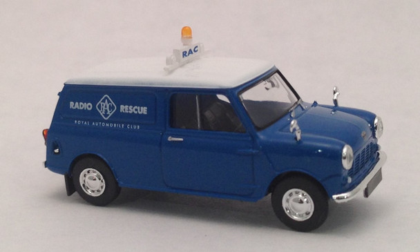 HO 1/87 Brekina #15360 - 1960's Austin Mini Cargo Van - RAC - Blue/White