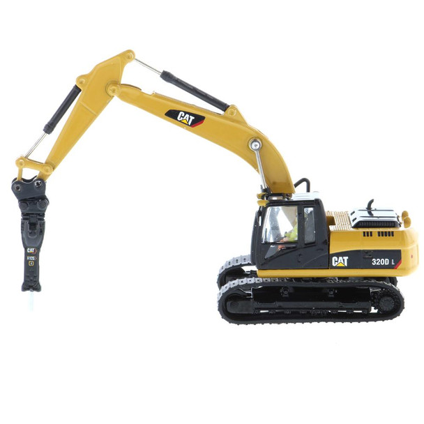 HO 1:87 Diecast Masters 85652 Caterpillar 320D L Excavator w/Multiple Work Tools