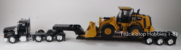 HO 1:87 TSH # 5249 Peterbilt 389 Tractor 3-Axle Tractor w/Lowboy Construction Trailer & CAT Loader