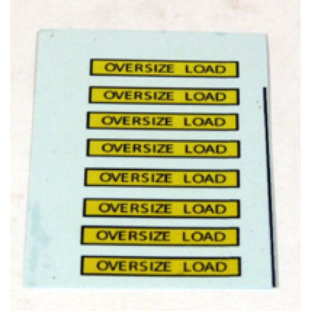 HO 1:87 ZYC-30042 - Oversize Load Banner Waterslide decals (8)