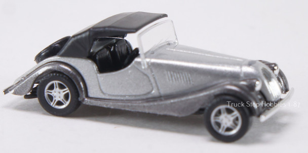 HO 1:87 Busch # 47113 - 1968 Morgan Plus 8 Convertible -  Silver, Black