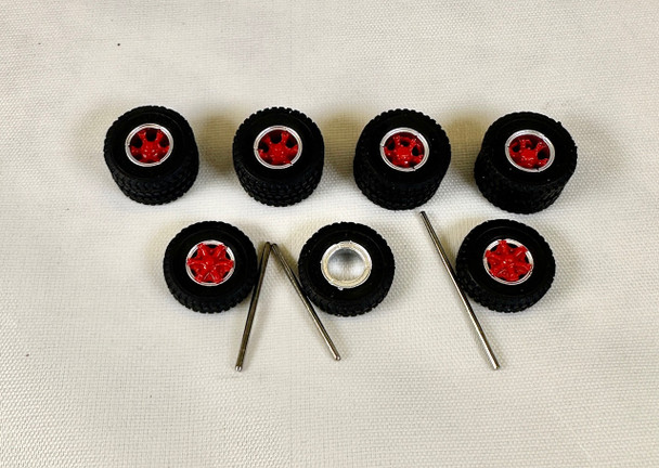 HO 1:87 Herpa # 876369 Trilex Truck Wheel Set 1 Front, 2 Rears, 1 Tire