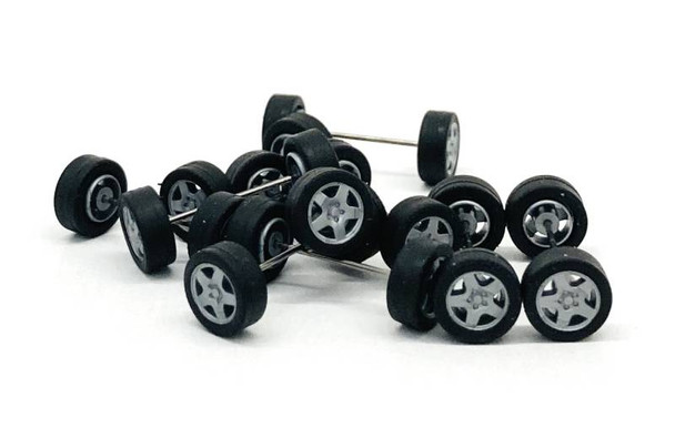 HO 1:87 Promotex # 5527 Automobile Wheel sets  - 5-2 axle sets 7.25mm  diameter