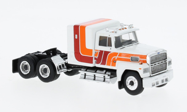HO 1:87  Brekina 85876 - 1978 Ford LTL-9000  Tractor - White/Orange/Red