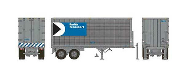 HO 1:87 Rapido 403078 - 26' Can-Car Transport #7632 (silver, blue, black, white, Multimark Logo)