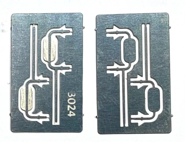HO 1:87  Showcase Miniatures 3024 HO Etched Side View Mirrors (2 sets)
