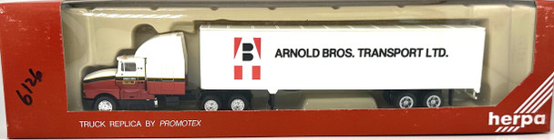 HO 1:87 Promotex 6126 KW-T600 Sleeper Cab w/45' Trailer - ARNOLD BROTHERS
