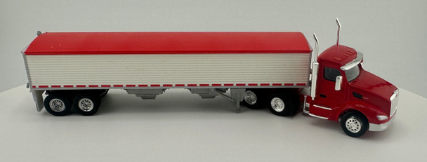HO 1:87 531468 Peterbilt 579 DC w/39' Grain Trailer - RED/RED TARP