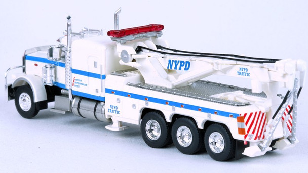 HO 1:87  Brekina 86276 - 1973 Peterbilt 359 Tow Truck - NYPD WHITE