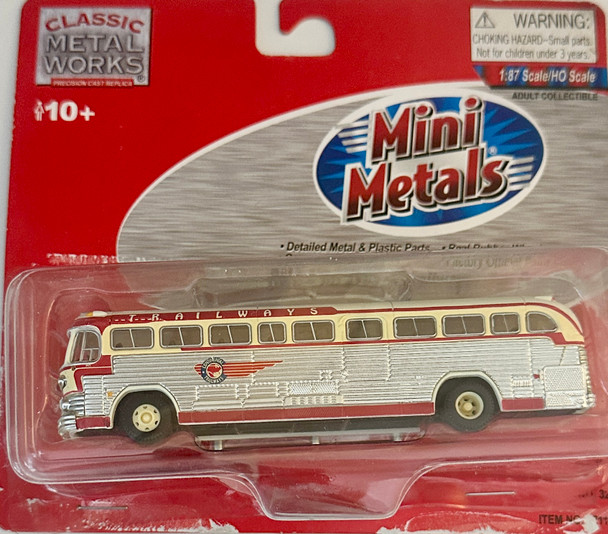 HO 1:87 Classic Metal Works 32111 GMC PD 4103 Trailways Bus - SAN FRANCISCO