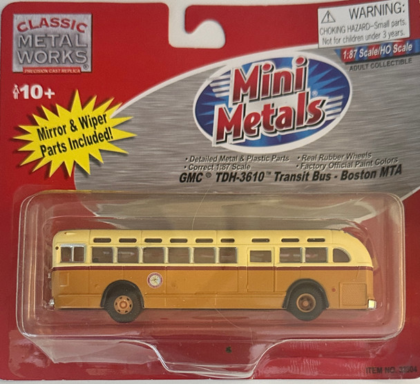 HO 1:87 Classic Metal Works 32304 GMC PD 4103 Trailways Bus - BOSTON MTA