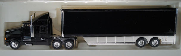 HO 1:87 Model Power 21000 - T-600 Kenworth w/40' Moving/Racing Van  - BLACK