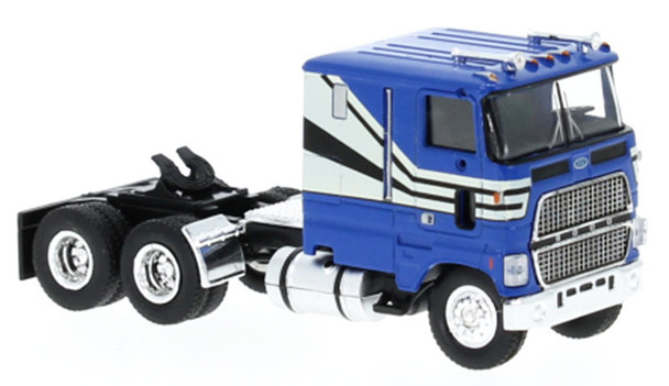 HO 1:87  Brekina 85855- 1978 Ford CTL-9000 COE Tractor - BLUE/BLACK/WHITE