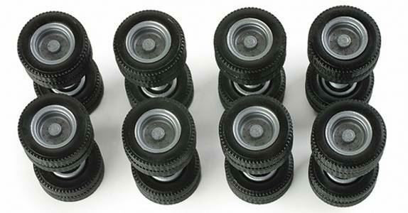 HO 1:87 Herpa # 52504 Hypoid Axle Wheel Sets  (8 rear duals axle sets)11.5mm Dia