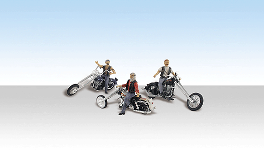 HO 1:87 Woodland Scenics AS5544 Bad Boy Bikers - Motorcycles (3)
