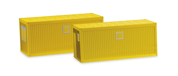 HO 1:87 Herpa # 53600 Mobile Offices (2 pcs.) Made using 20' Shipping Containers