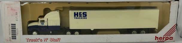 HO 1:87 Promotex Kenworth T600 SC w/45' Dry Van Trailer  - H&S Trucking