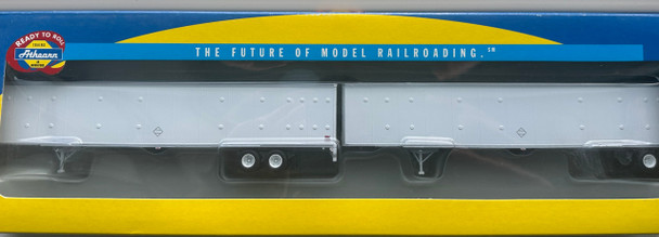 HO 1:87 Athearn 28400 - 53' Wabash Duraplate Dry Van Trailers (2) - WHITE UNDECORATED