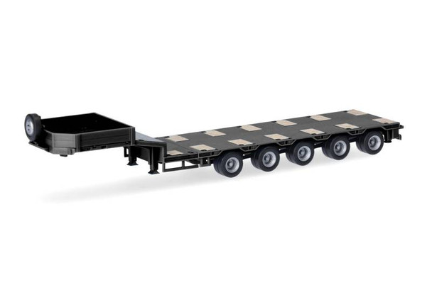 HO 1:87 Herpa # 76388-012 - Goldhofer 5-Axle Drop Deck Low-Boy Trailer  - DARK GREY