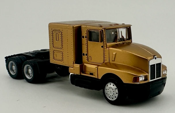 HO 1:87 Promotex 25290 Kenworth T-600 Flattop Sleeper Tractor - BOWNISH GOLD