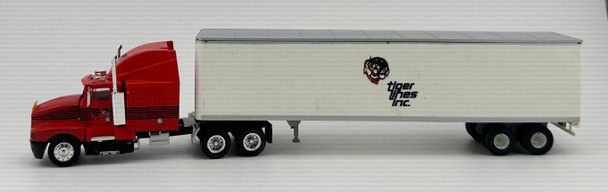HO 1:87 Promotex KW T600 SC w/ 45' Dry Van Trailer - TIGER LINES