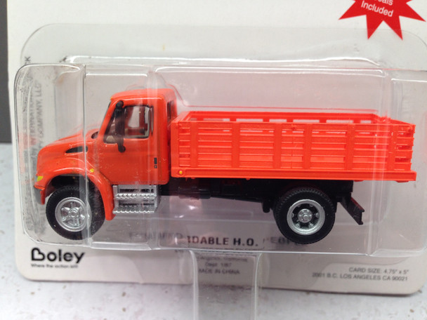 HO 1:87 Boley 4213-99 International Stake Bed Truck - ORANGE