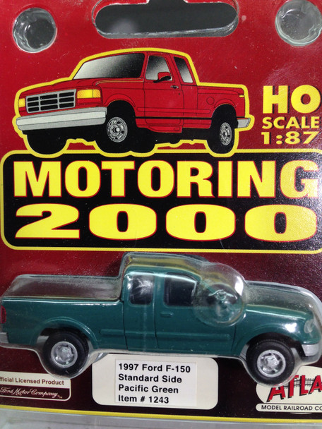 HO 1:87 Atlas 1243 - 1997 Ford F-150 Standard Side Pickup - PACIFIC GREEN