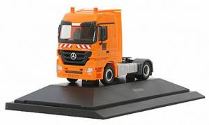 HO 1:87 Herpa Mercedes Actros Tractor - Municipal ORANGE/LIGHTS
