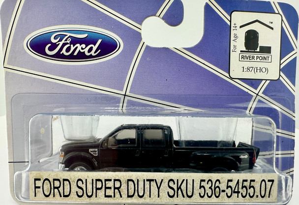 HO 1:87 River Point 536-5455.07 - Ford Super Duty Crew Cab Dually Pickup - BLACK