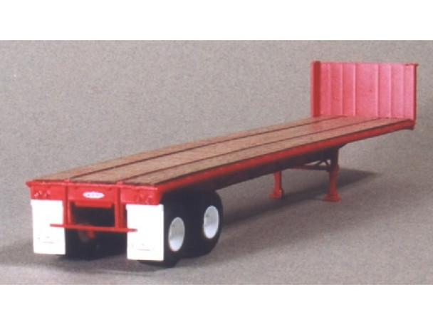 HO 1:87 Lonestar # 5011 Trailmobile 40' Flat Bed Trailer KIT - TUSCAN RED
