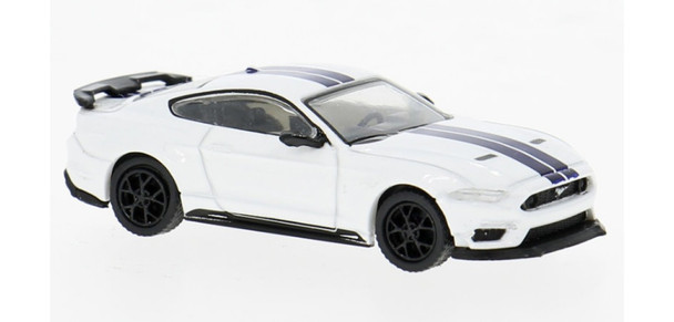 HO 1:87 PCX 870569 - 2020 Ford Mustang Mach 1 - WHITE/BLACK STRIPE