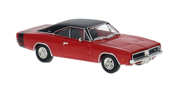 HO 1:87 BR-18003 - 1969 Dodge Charger R/T - RED/BLACK