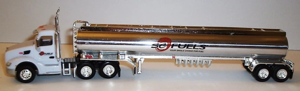 HO 1:87 TNS # 097 Peterbilt 579 Day Cab  w/Heil Fuel Tanker - SC Fuels WHITE/CHROME