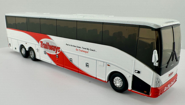 HO 1:87 Holland OTO VanHool Bus - TRAILWAYS - WHITE