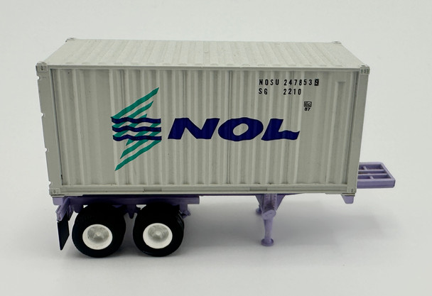 HO 1:87 Walthers - 20' Container & Chassis - NOL