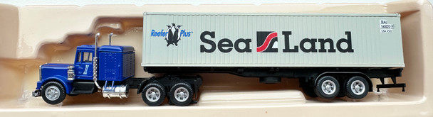 HO 1:87 Promotex Kenworth SC Tractor w/40 Reefer Container & Chassis - SEALAND