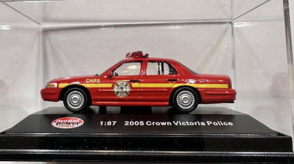 HO 1:87 Model Power 19407 - 2005 Ford Crown Victoria Fire Chief Car ...