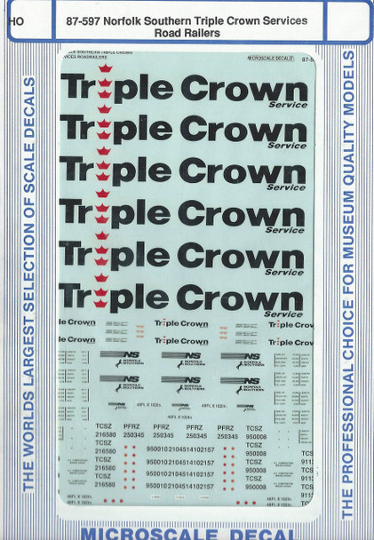 HO 1:87 Microscale 87-597 Norfolk Western Triple Crown Railroaders 90+