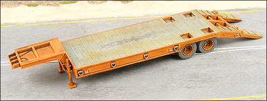 GHQ HO Scale 1:87 50-Ton Low Boy Trailer Kit - Model Railroad Accessory #62001